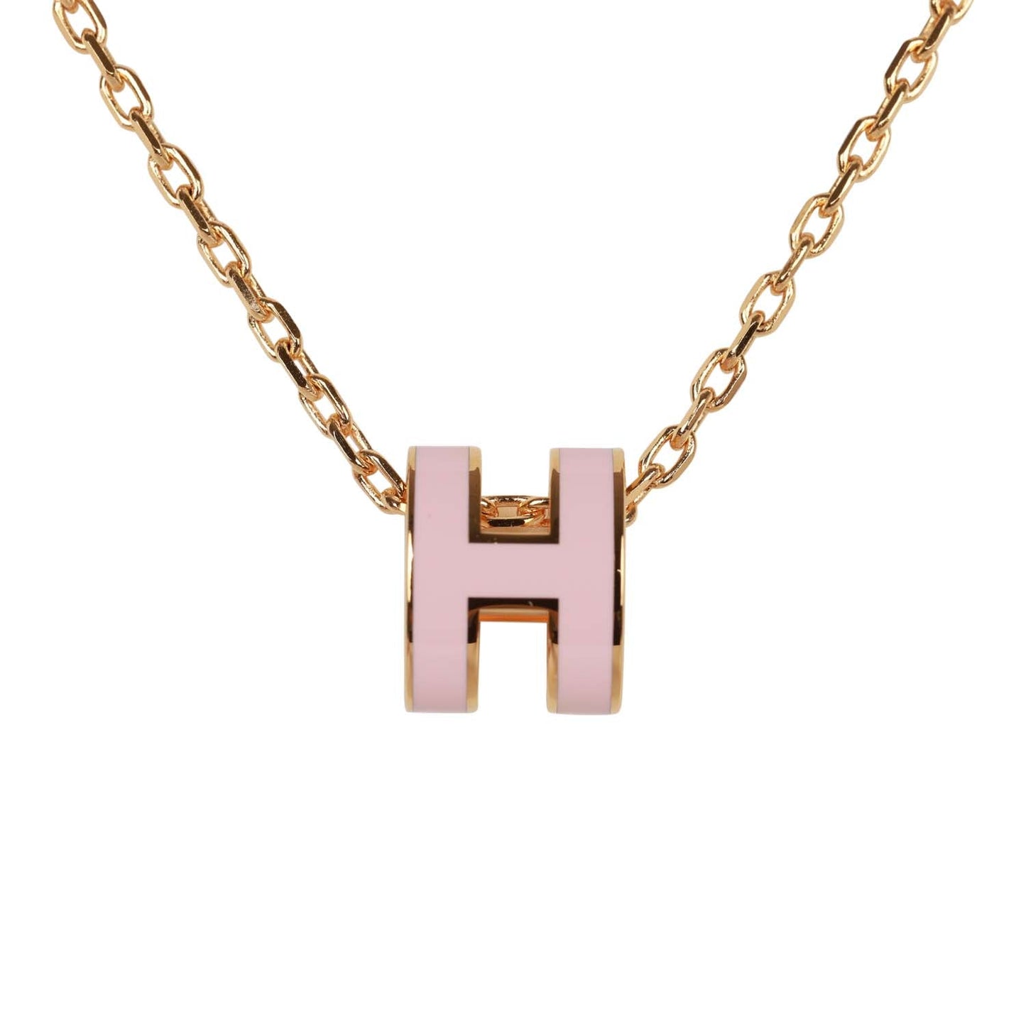 Hermes Rose Dragee Mini Pop H Pendant Necklace