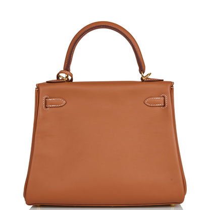 Hermes Kelly Retourne 25 Gold Swift Gold Hardware