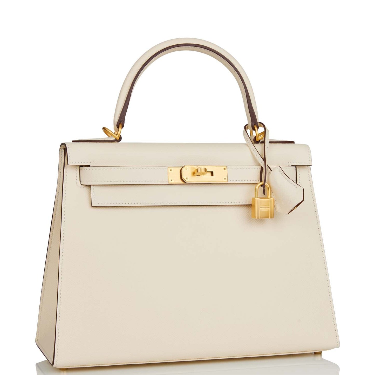 Hermes Special Order (HSS) Kelly Sellier 28 Nata Verso Epsom Brushed Gold Hardware