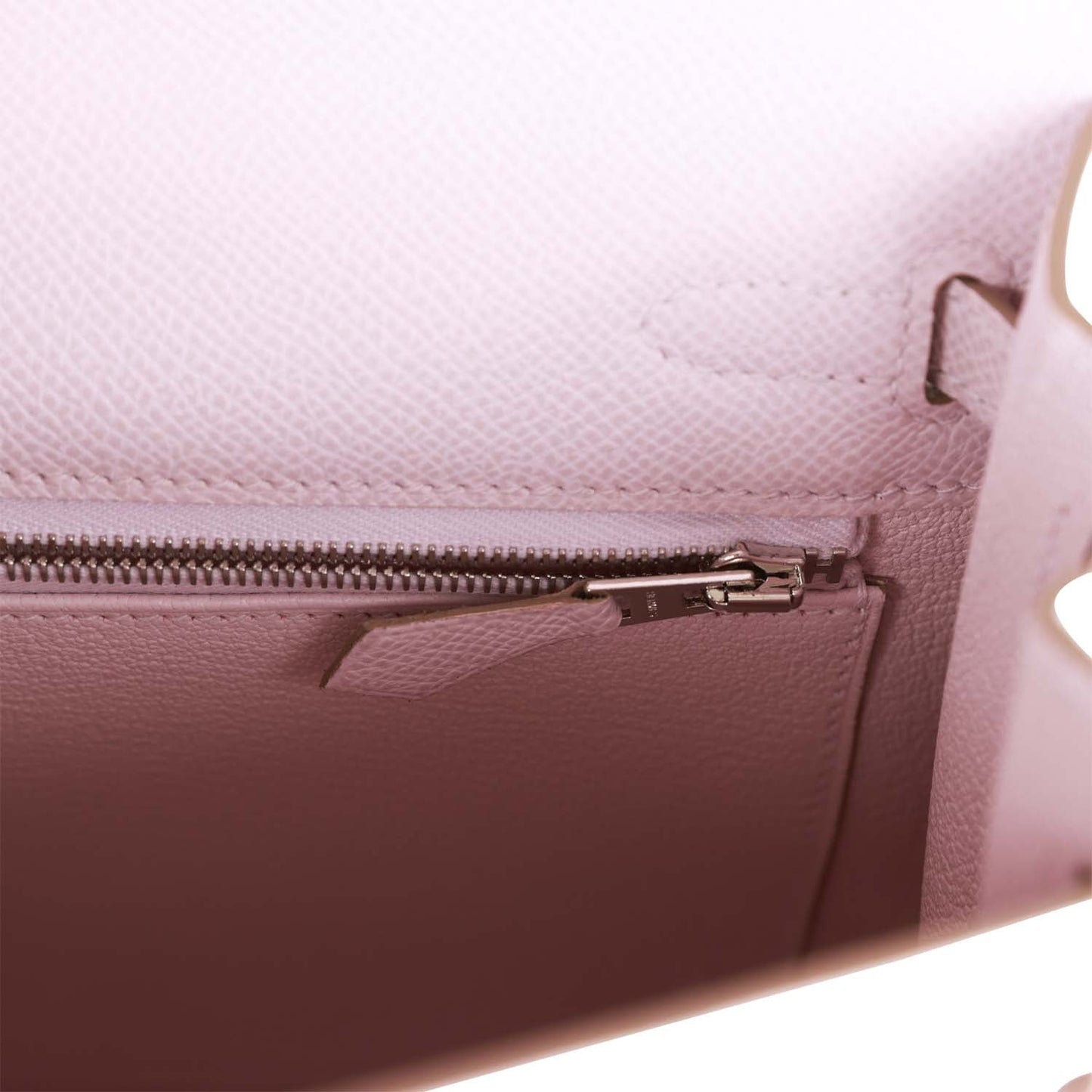 Hermes Kelly Sellier 25 Mauve Pale Epsom Palladium Hardware