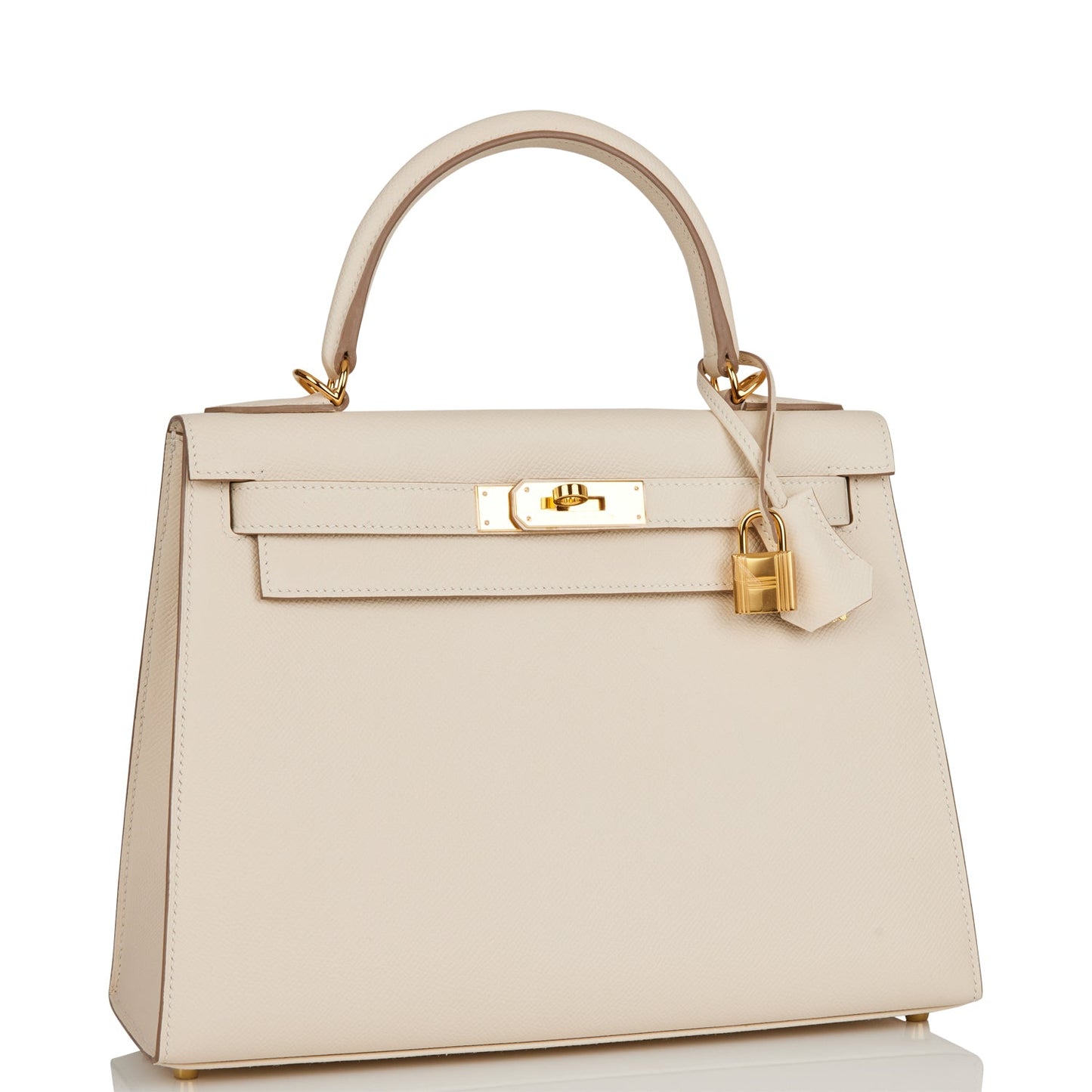 Hermes Kelly Sellier 28 Craie Epsom Gold Hardware