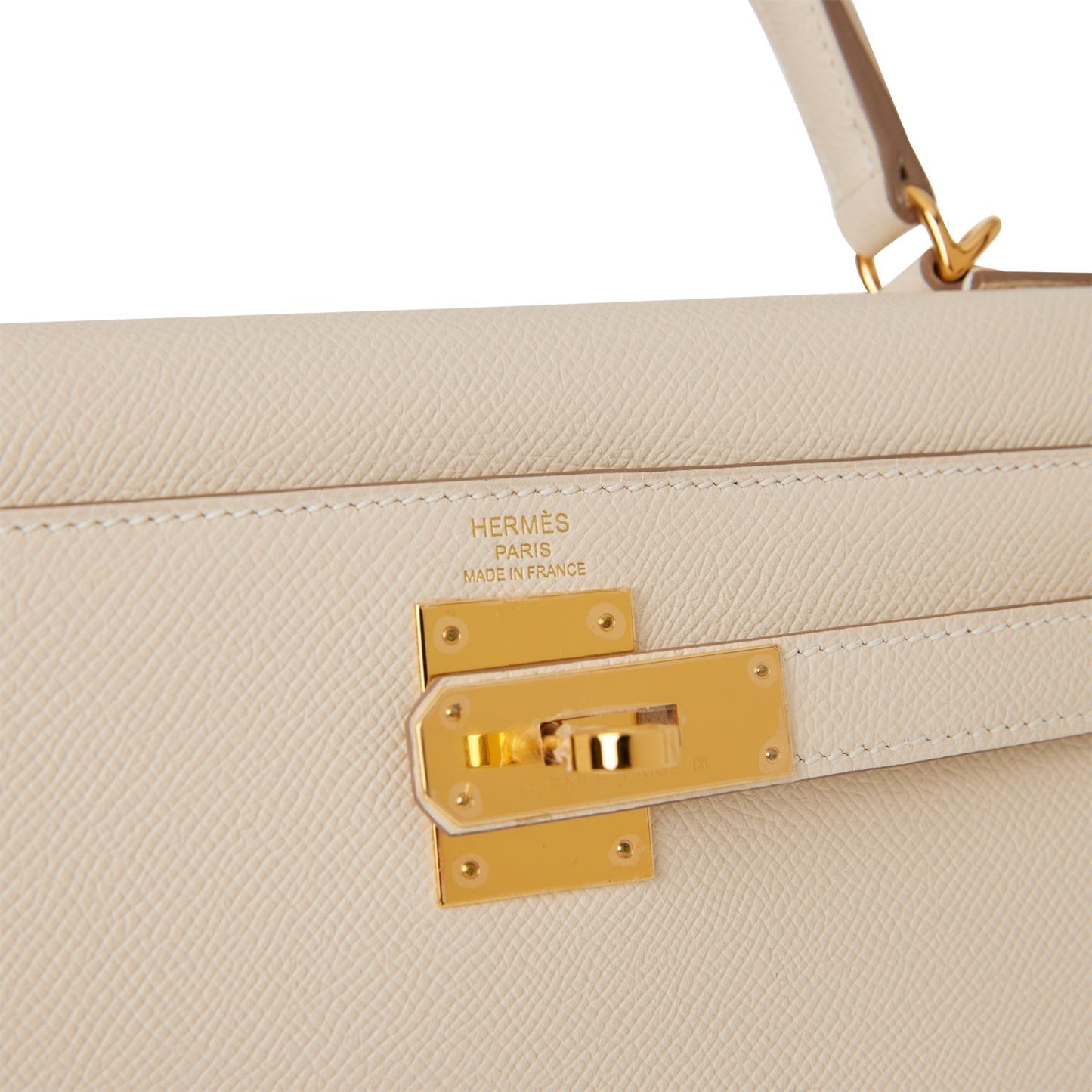 Hermes Kelly Sellier 28 Craie Epsom Gold Hardware