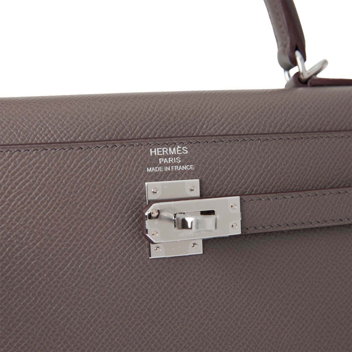 Hermes Kelly Sellier 25 Etain Epsom Palladium Hardware