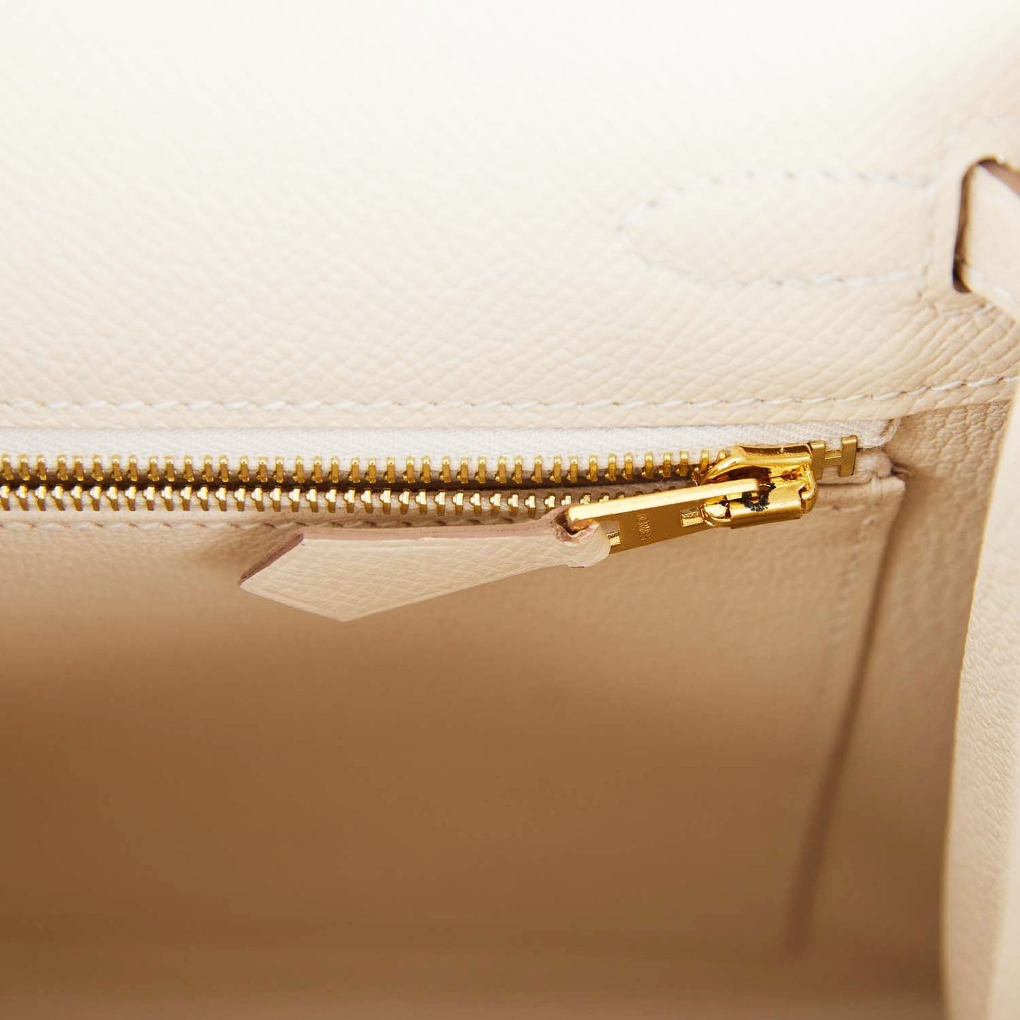 Hermes Kelly Sellier 25 Craie Epsom Gold Hardware