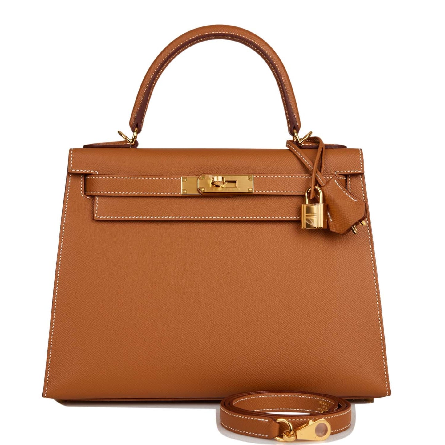 Hermes Kelly Sellier 28 Gold Epsom Gold Hardware