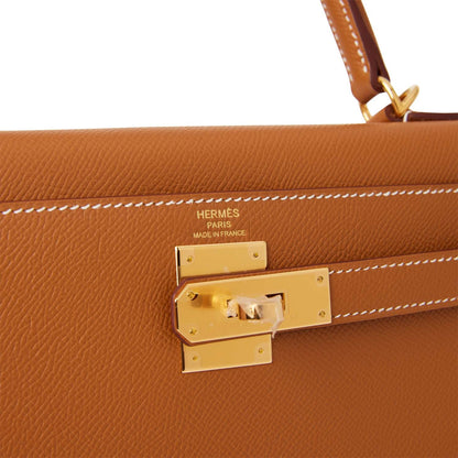 Hermes Kelly Sellier 28 Gold Epsom Gold Hardware