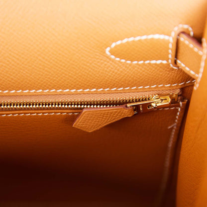 Hermes Kelly Sellier 28 Gold Epsom Gold Hardware