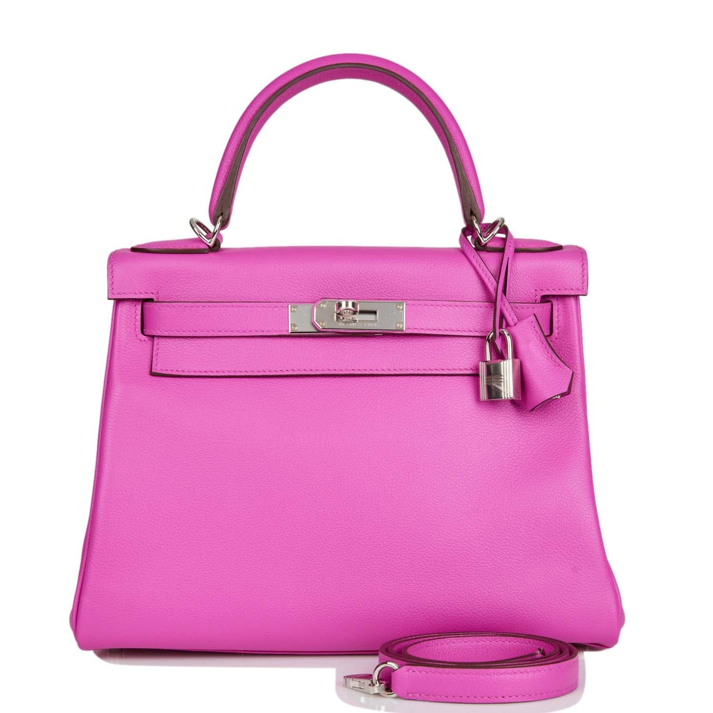 Hermes Kelly Retourne 28 Magnolia Evercolor Palladium Hardware