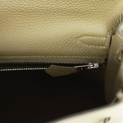 Hermes Kelly Retourne 25 Vert Veronese Togo Palladium Hardware