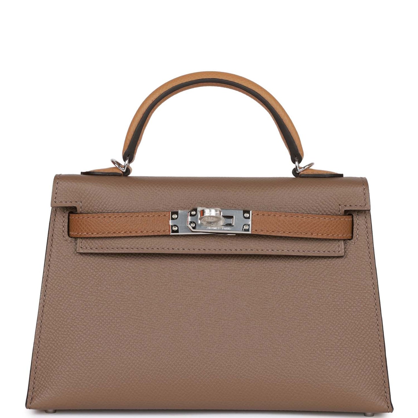 Hermes Kelly Sellier 20 Tricolor Etoupe, Alezan and Biscuit Epsom Palladium Hardware