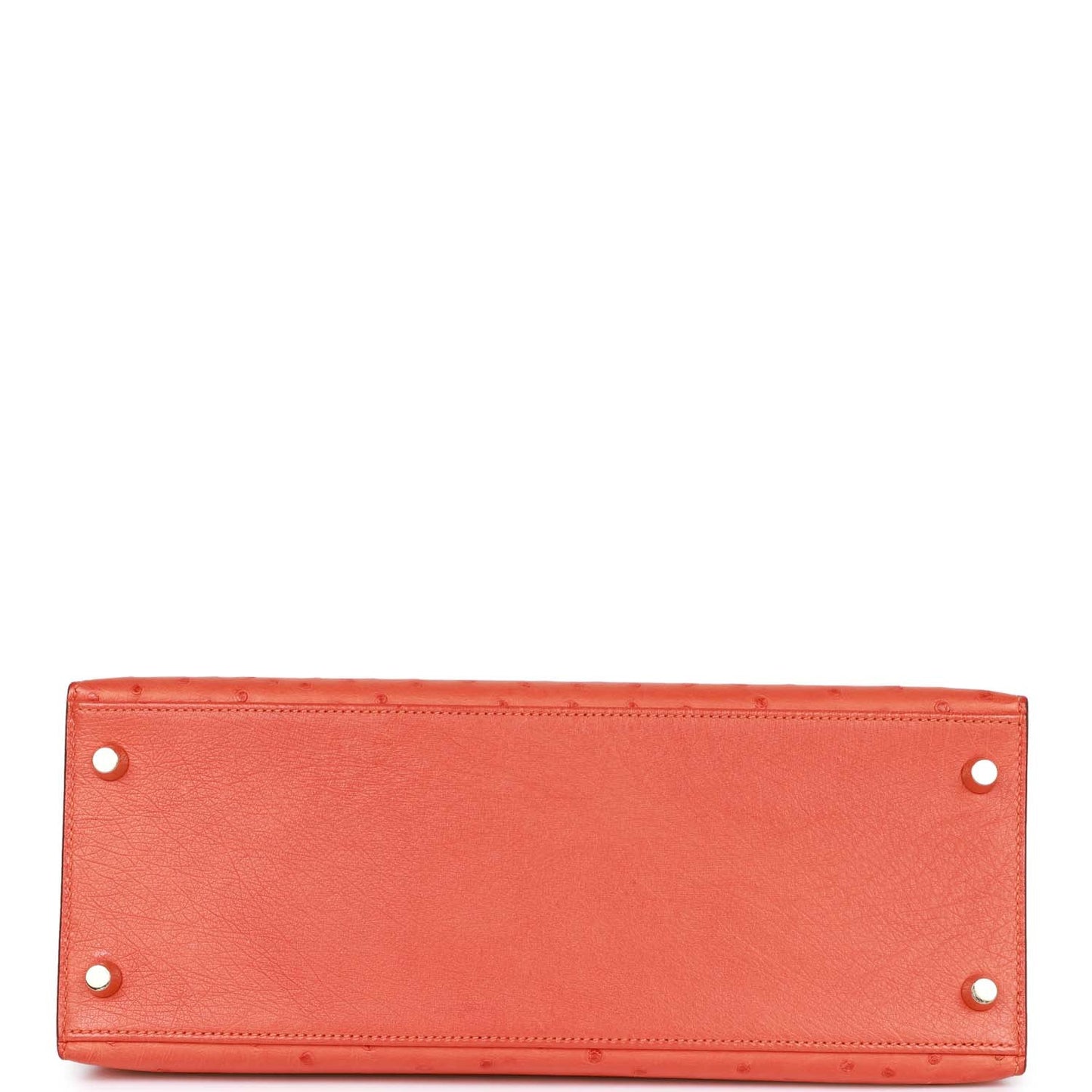 Hermes Kelly Sellier 28 Tangerine Ostrich Gold Hardware