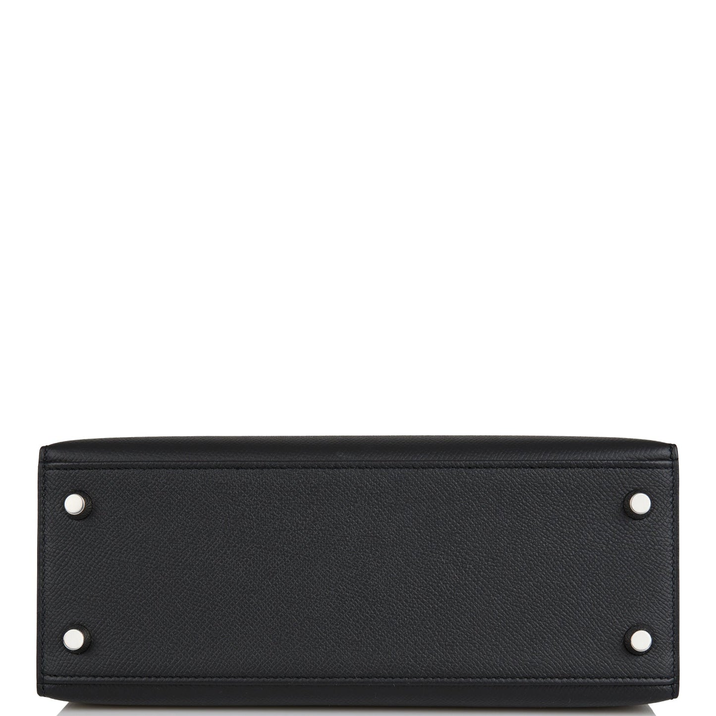 Hermes Kelly Sellier 25 Black Epsom Palladium Hardware