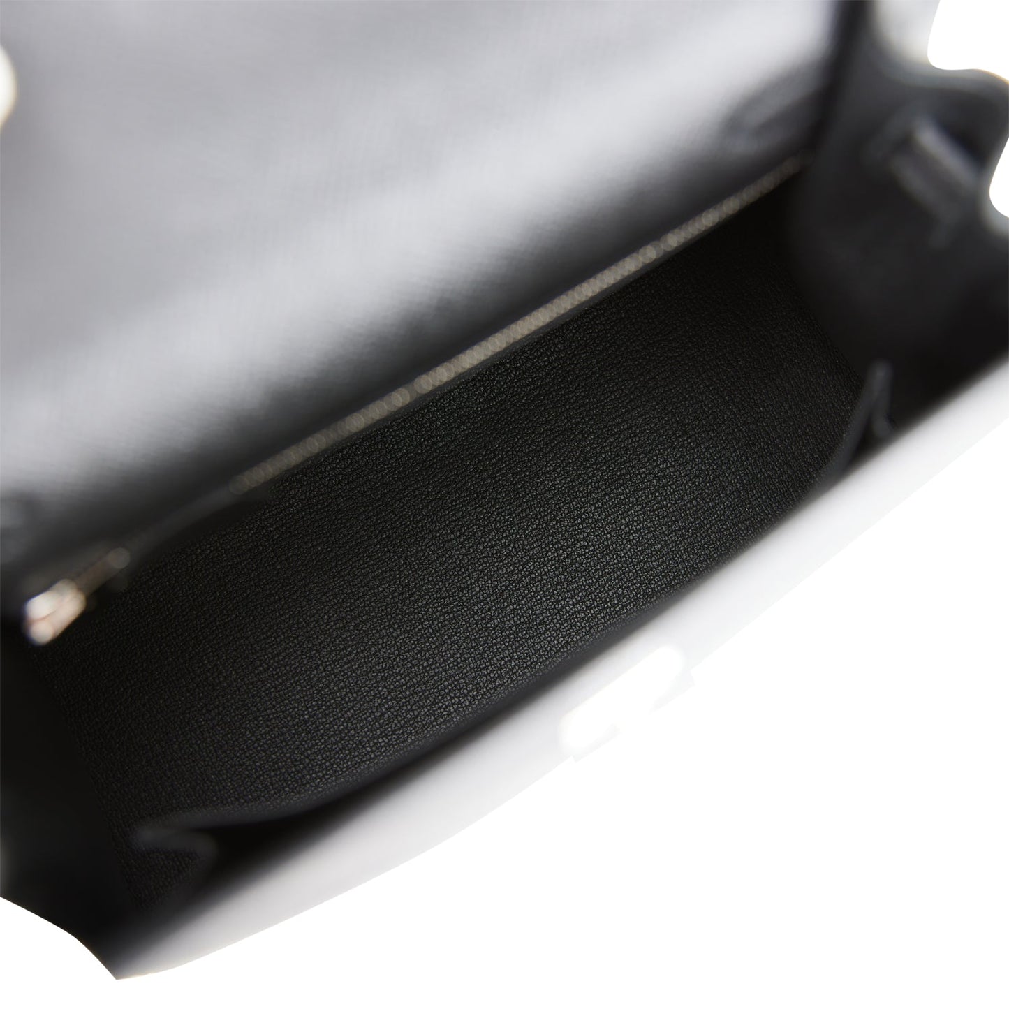 Hermes Kelly Sellier 25 Black Epsom Palladium Hardware