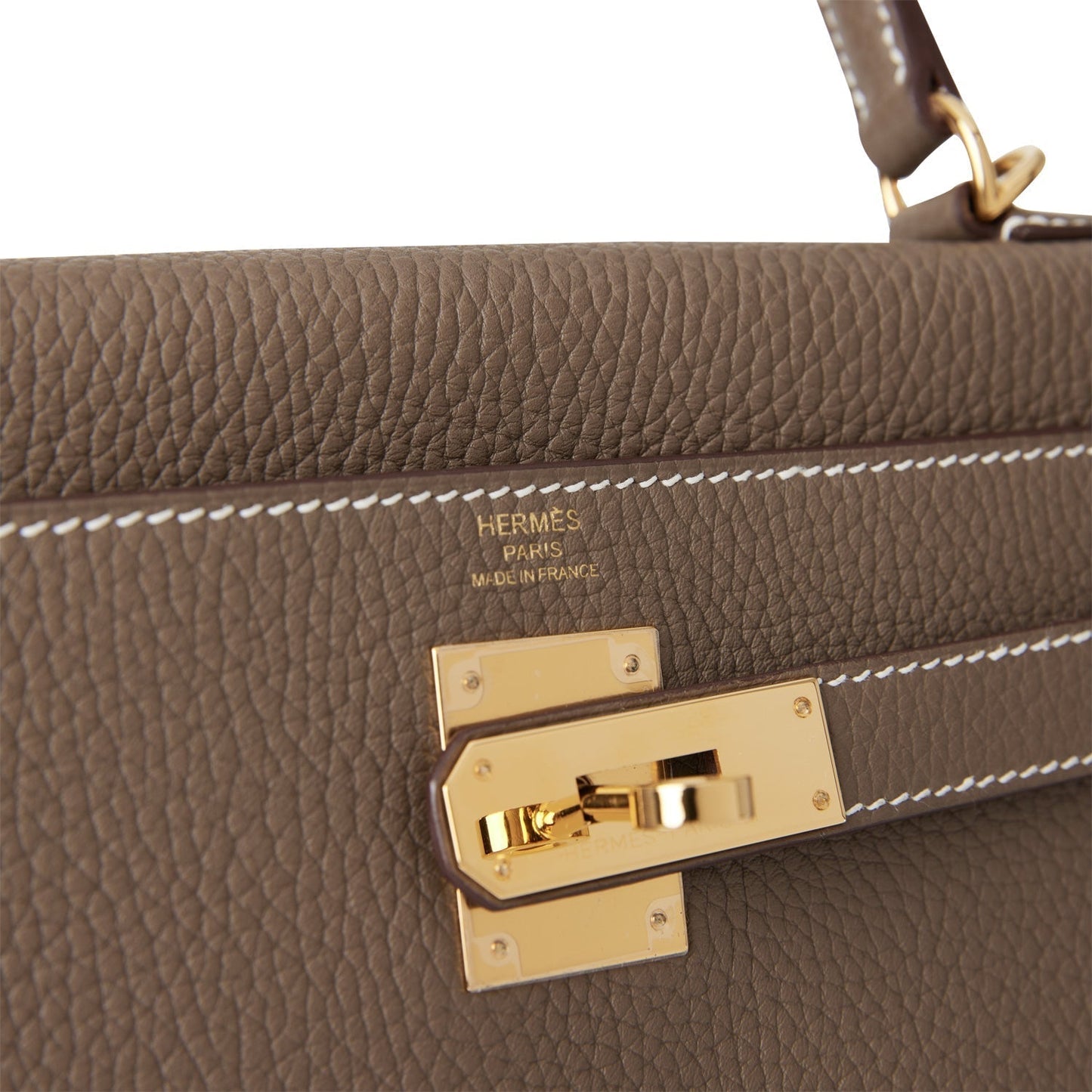 Hermes Kelly Retourne 28 Etoupe Clemence Gold Hardware