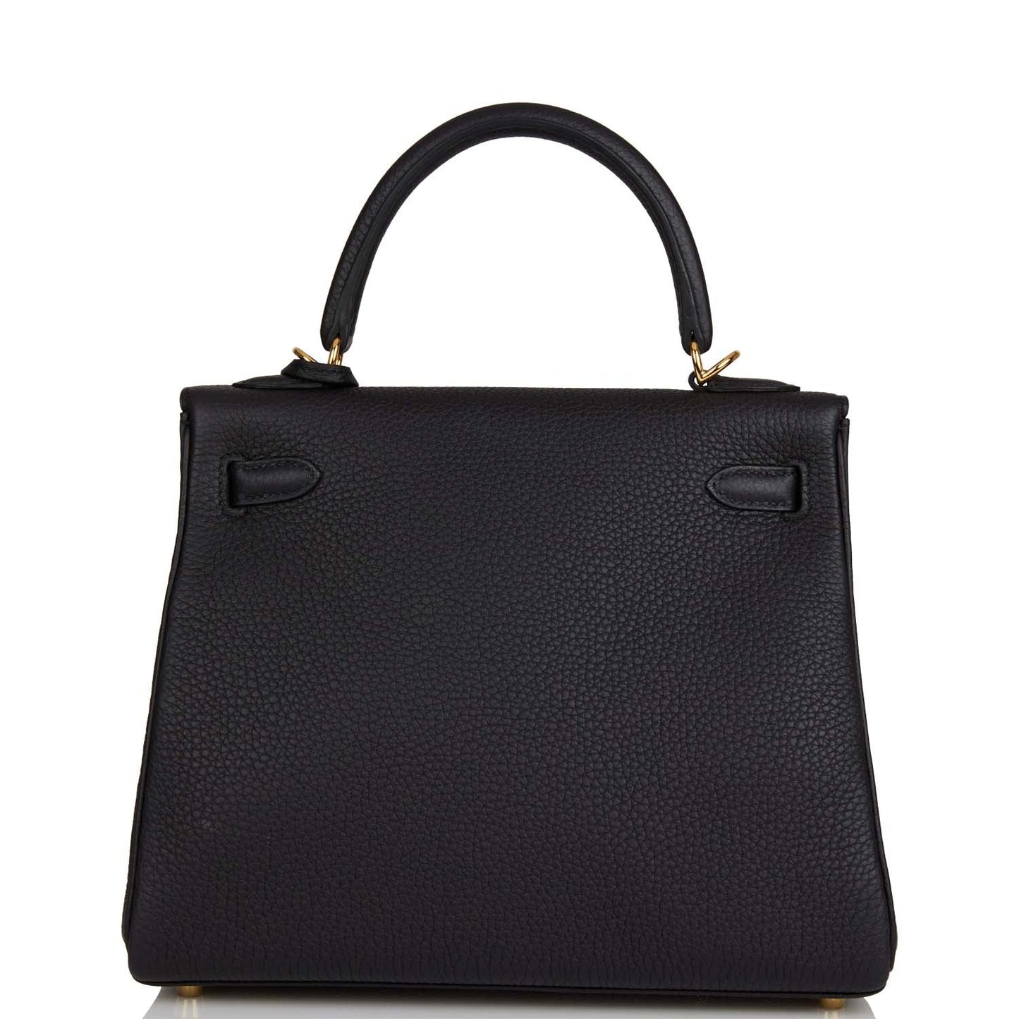 Hermes Kelly Retourne 25 Black Togo Gold Hardware