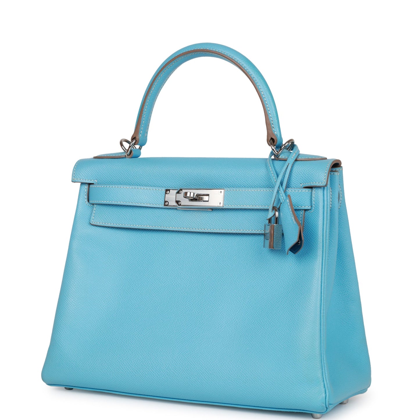 Hermes Kelly Retourne 28 Celeste Candy Epsom Palladium Hardware