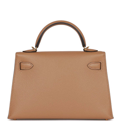 Hermes Kelly Sellier 20 Chai Epsom Gold Hardware for