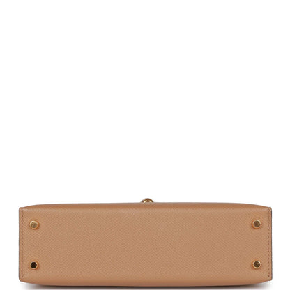 Hermes Kelly Sellier 20 Chai Epsom Gold Hardware