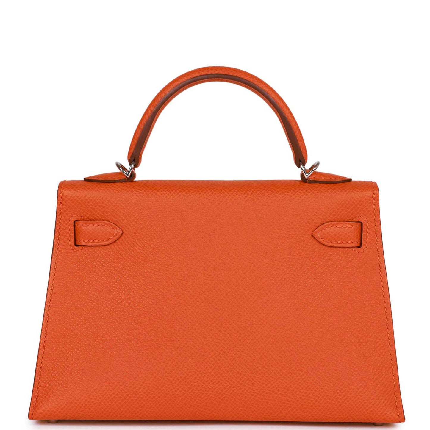 Hermes Kelly Sellier 20 Orange Epsom Palladium Hardware