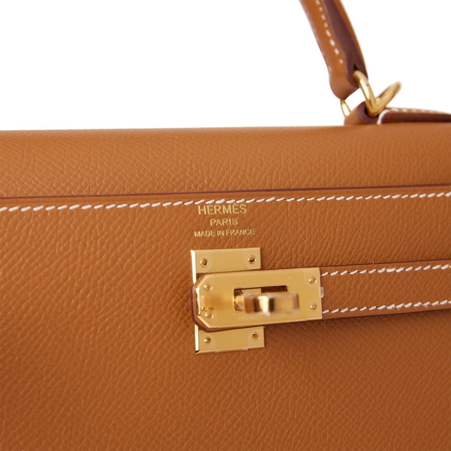 Hermes Kelly Sellier 25 Gold Epsom Gold Hardware