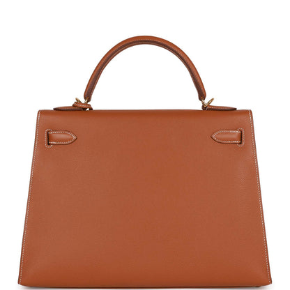 Hermes Kelly Sellier 32 Gold Epsom Gold Hardware