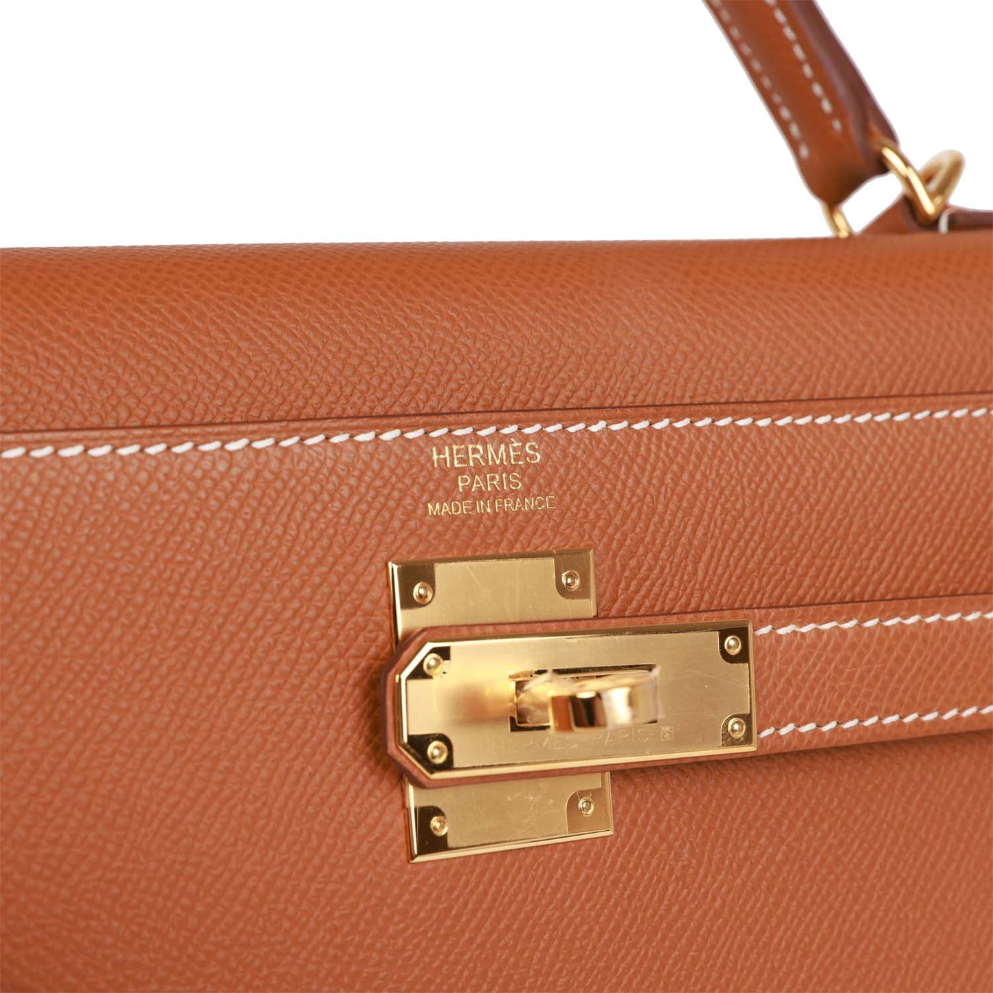 Hermes Kelly Sellier 32 Gold Epsom Gold Hardware