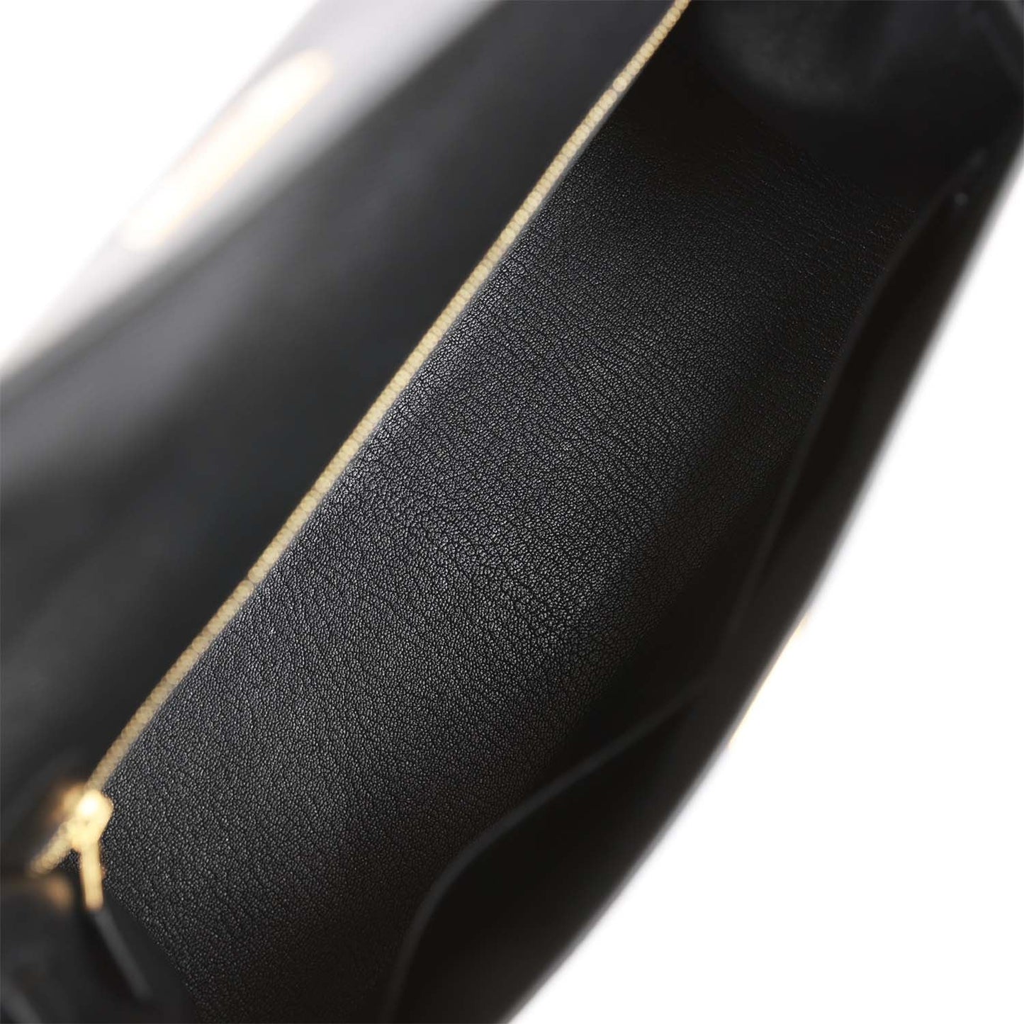 Hermes Kelly Sellier 32 Black Epsom Gold Hardware