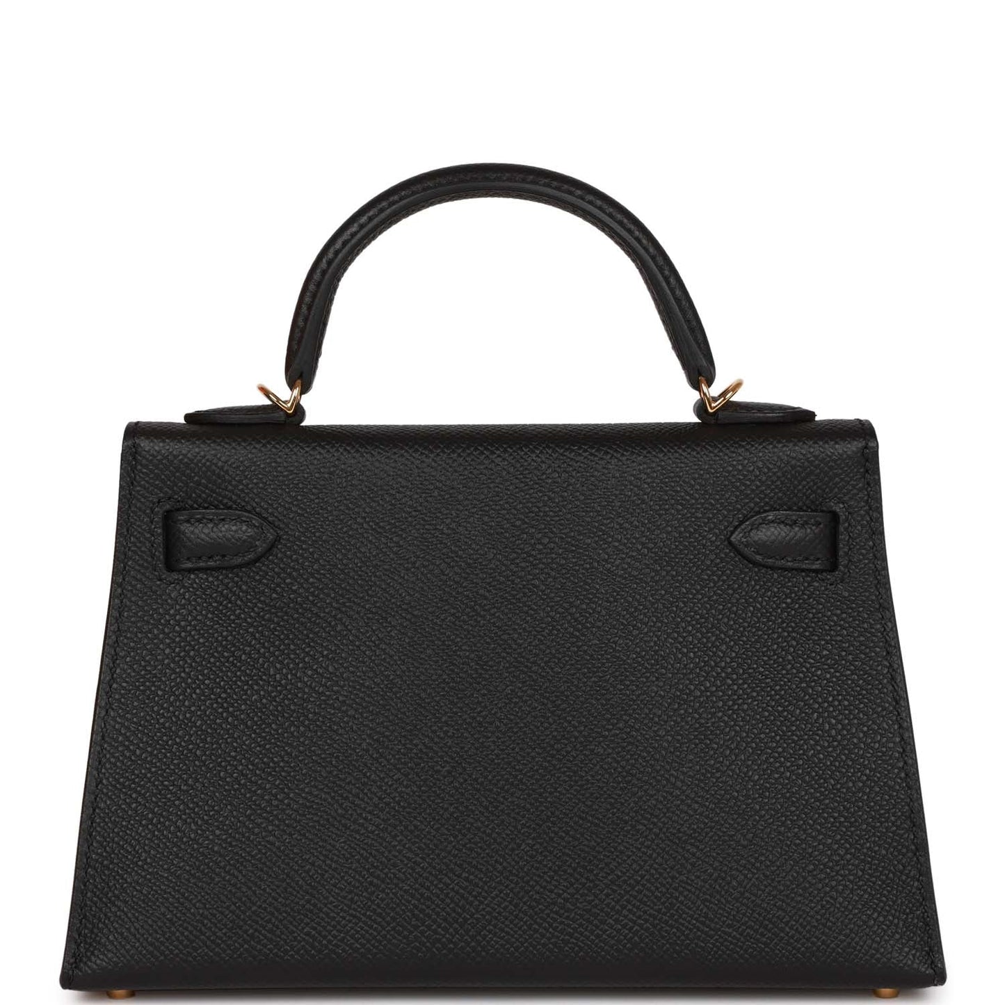 Hermes Kelly Sellier 20 Black Epsom Gold Hardware