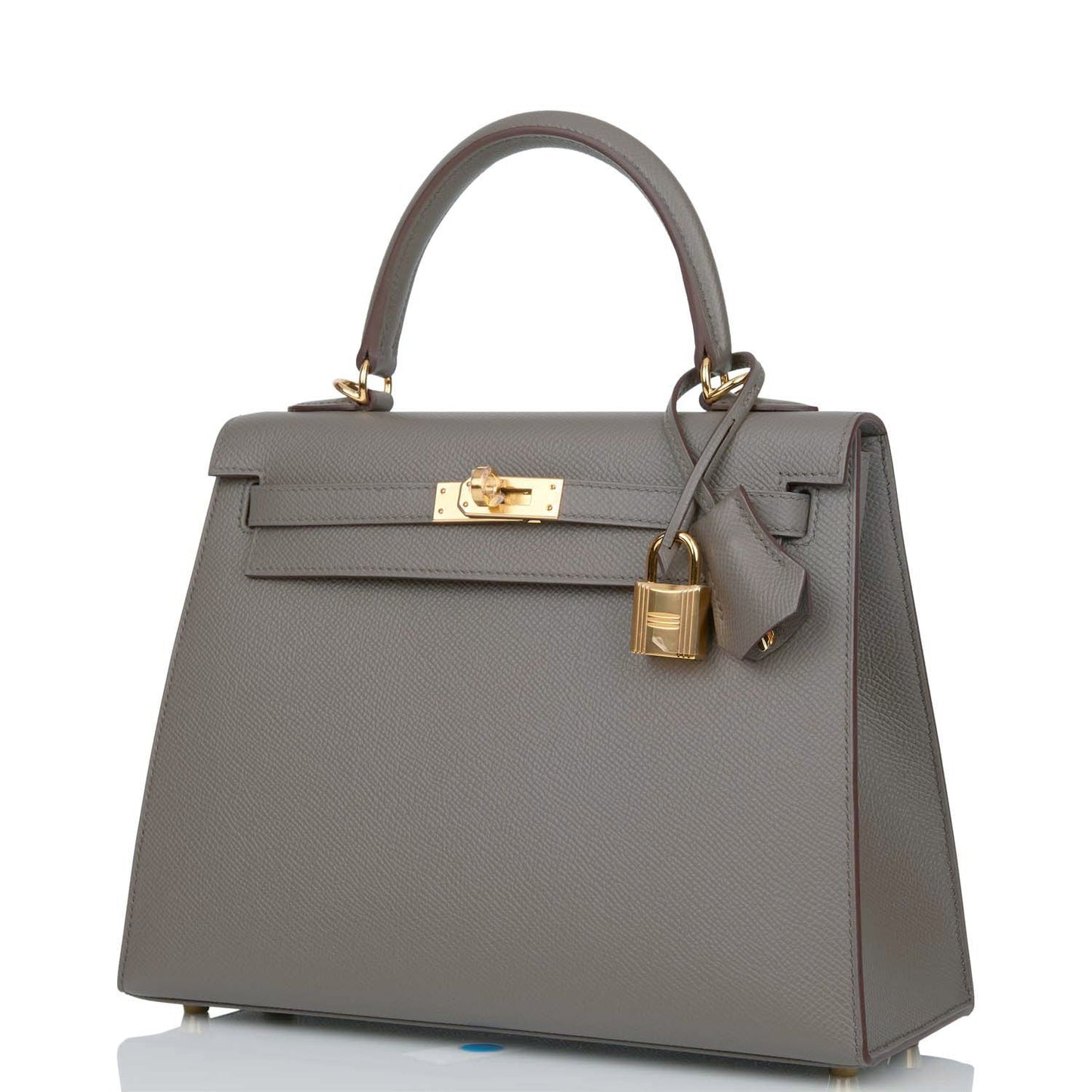 Hermes Kelly Sellier 25 Etain Epsom Gold Hardware