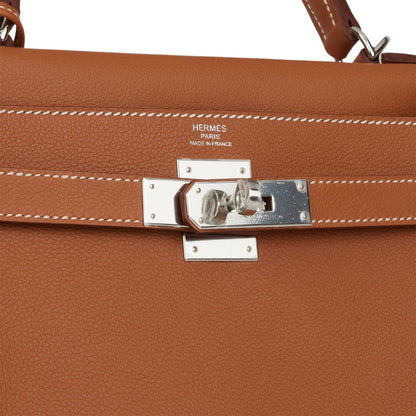 Hermes Kelly Retourne 28 Gold Evercolor Palladium Hardware