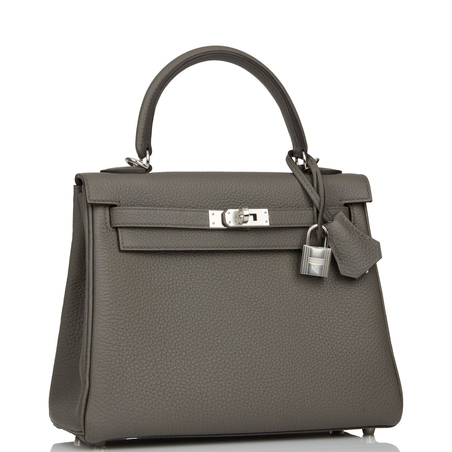 Hermes Kelly Retourne 25 Etain Togo Palladium Hardware