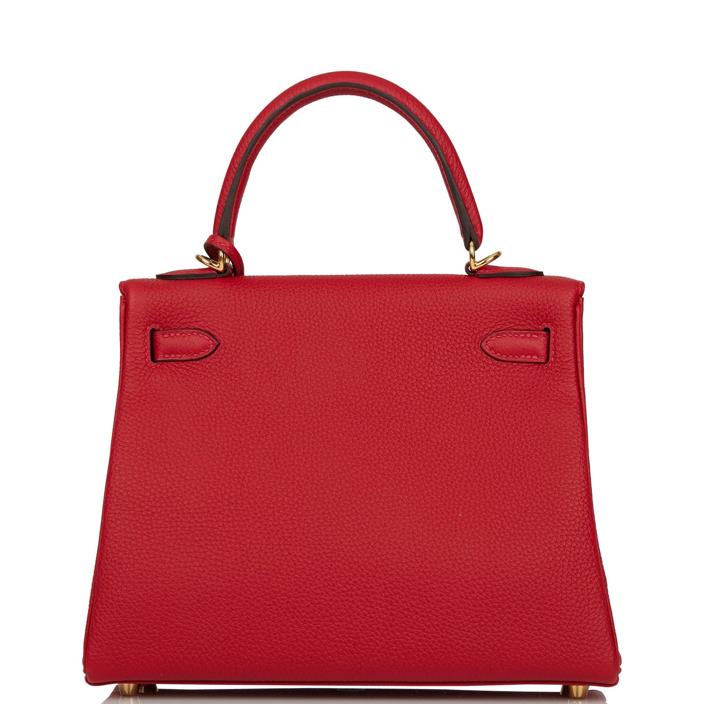 Hermes Kelly Retourne 25 Rouge Casaque Togo Gold Hardware