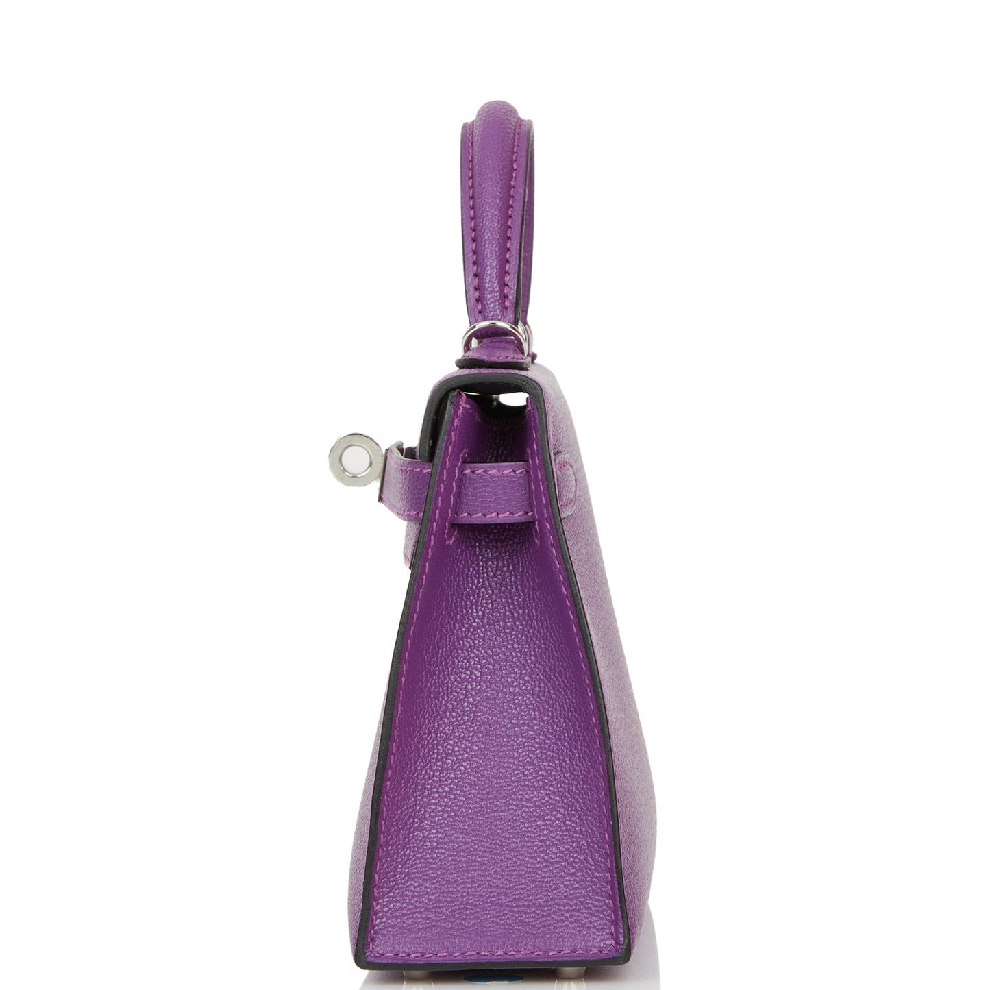 Hermes Kelly Sellier 20 Violet Verso Chèvre Palladium Hardware