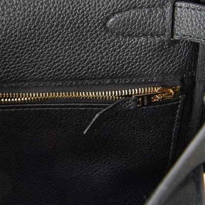 Hermes Kelly Retourne 28 Black Togo Gold Hardware