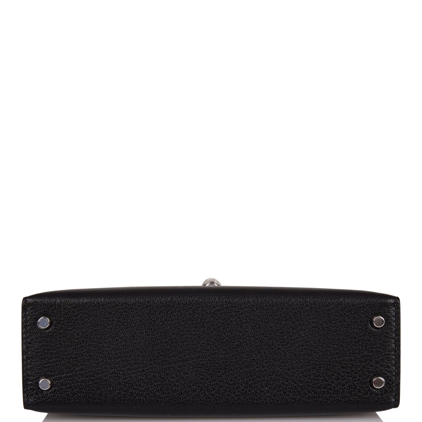 Hermes Kelly Sellier 20 Black Chevre Chamkila Palladium Hardware