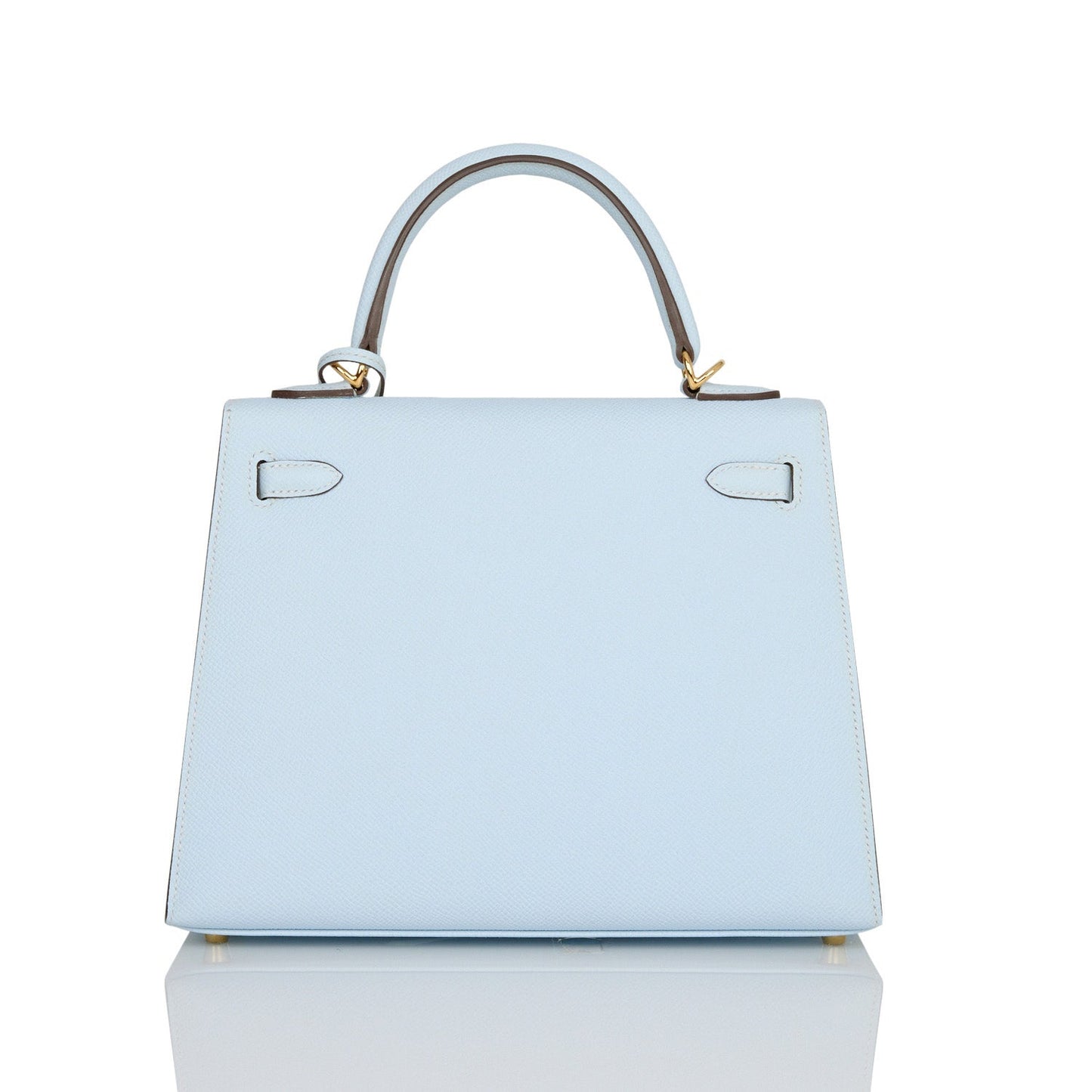 Hermes Kelly Sellier 25 Bleu Brume Epsom Gold Hardware