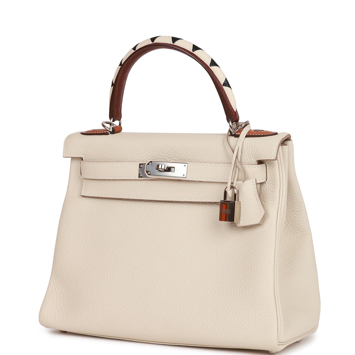 Hermes Kelly Retourne 28 Craie Au Gallop Togo Palladium Hardware