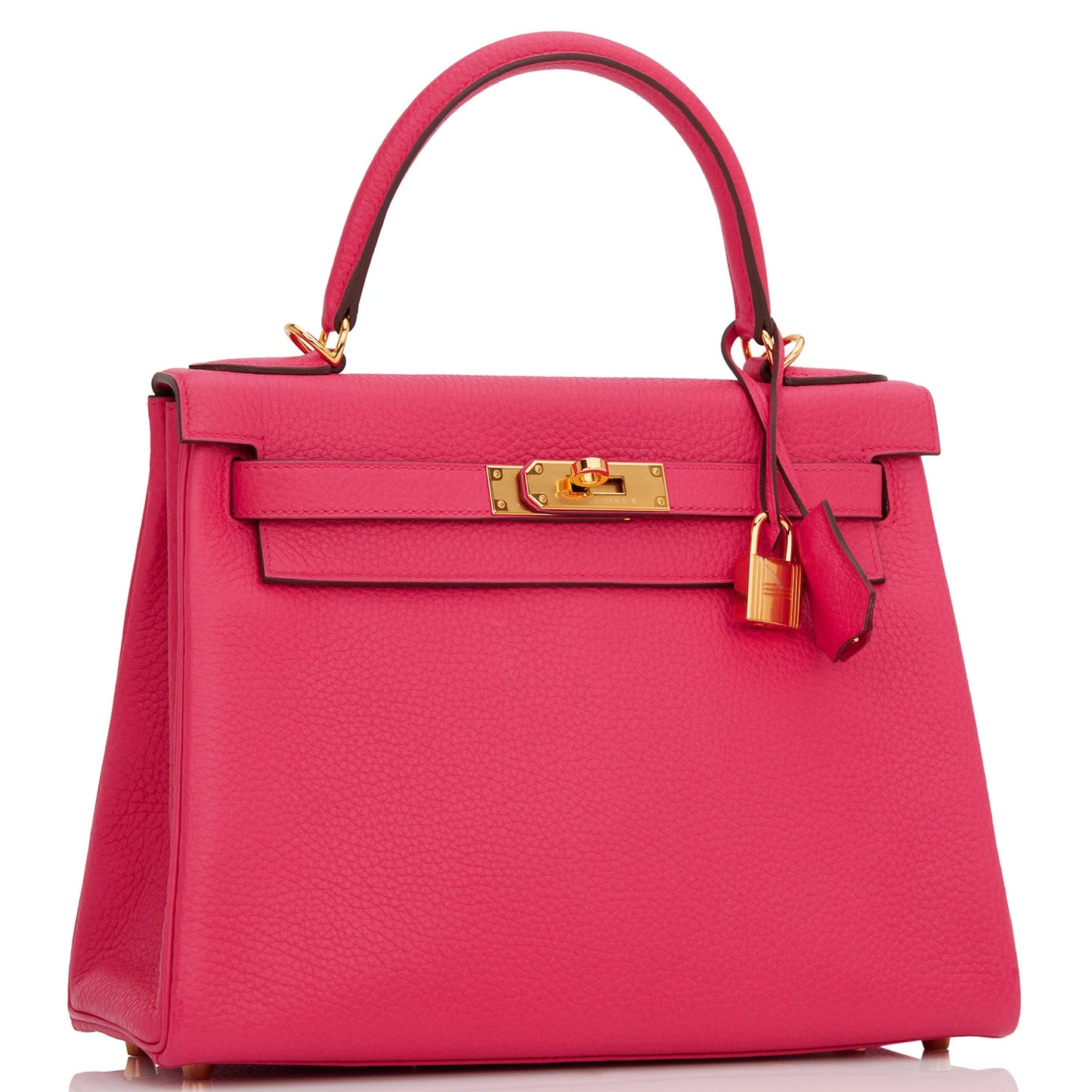 Hermes Kelly Retourne 28 Rose Extreme Clemence Gold Hardware