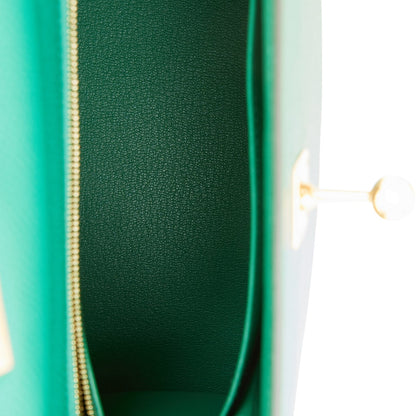 Hermes Kelly Sellier 25 Vert Jade Epsom Gold Hardware