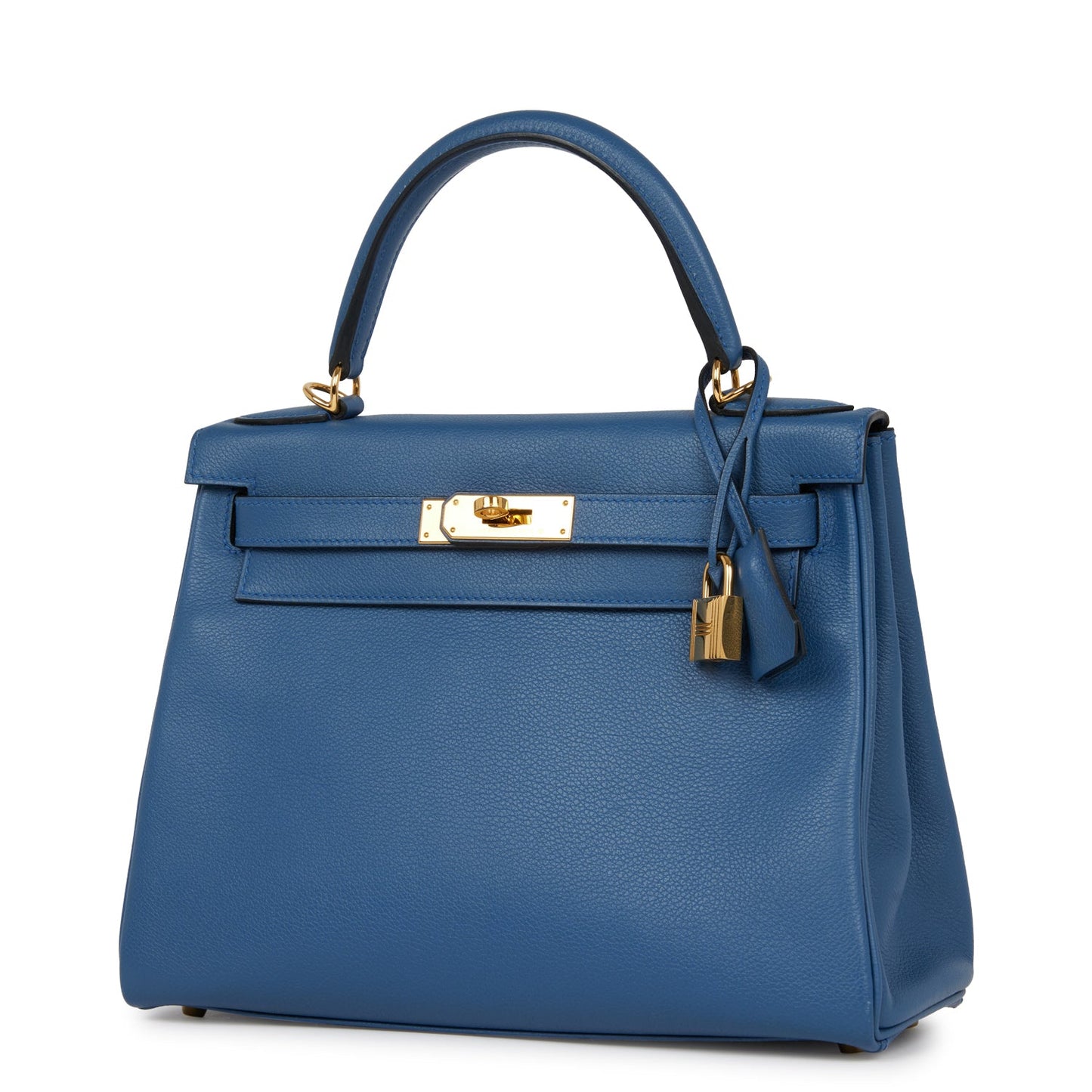 Hermes Kelly Retourne 28 Bleu Agate Evercolor Gold Hardware