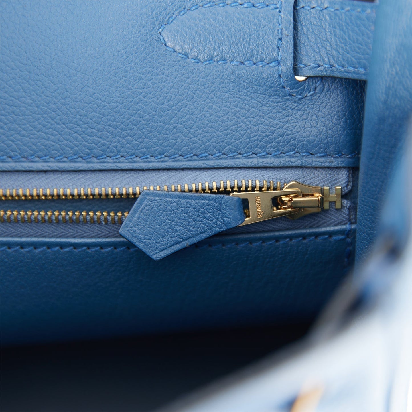 Hermes Kelly Retourne 28 Bleu Agate Evercolor Gold Hardware