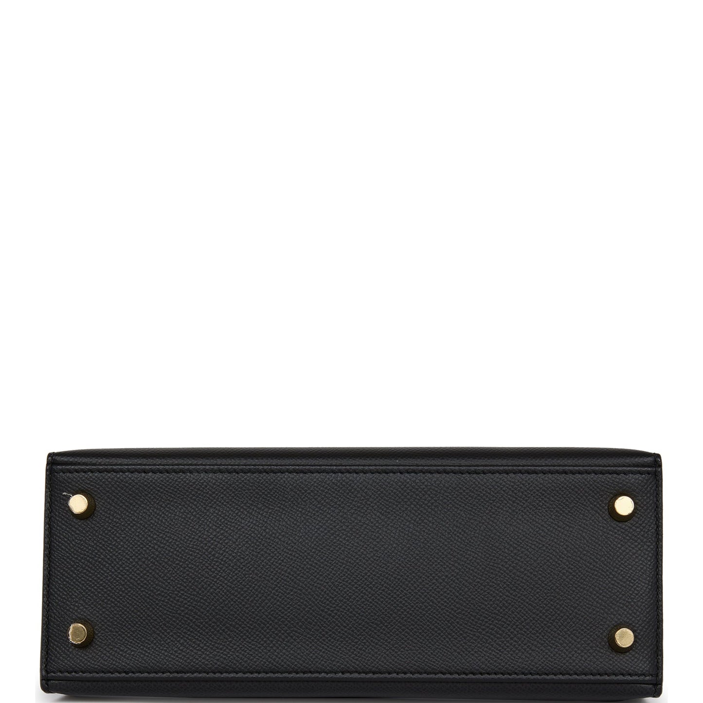 Hermes Kelly Sellier 25 Black Epsom Gold Hardware