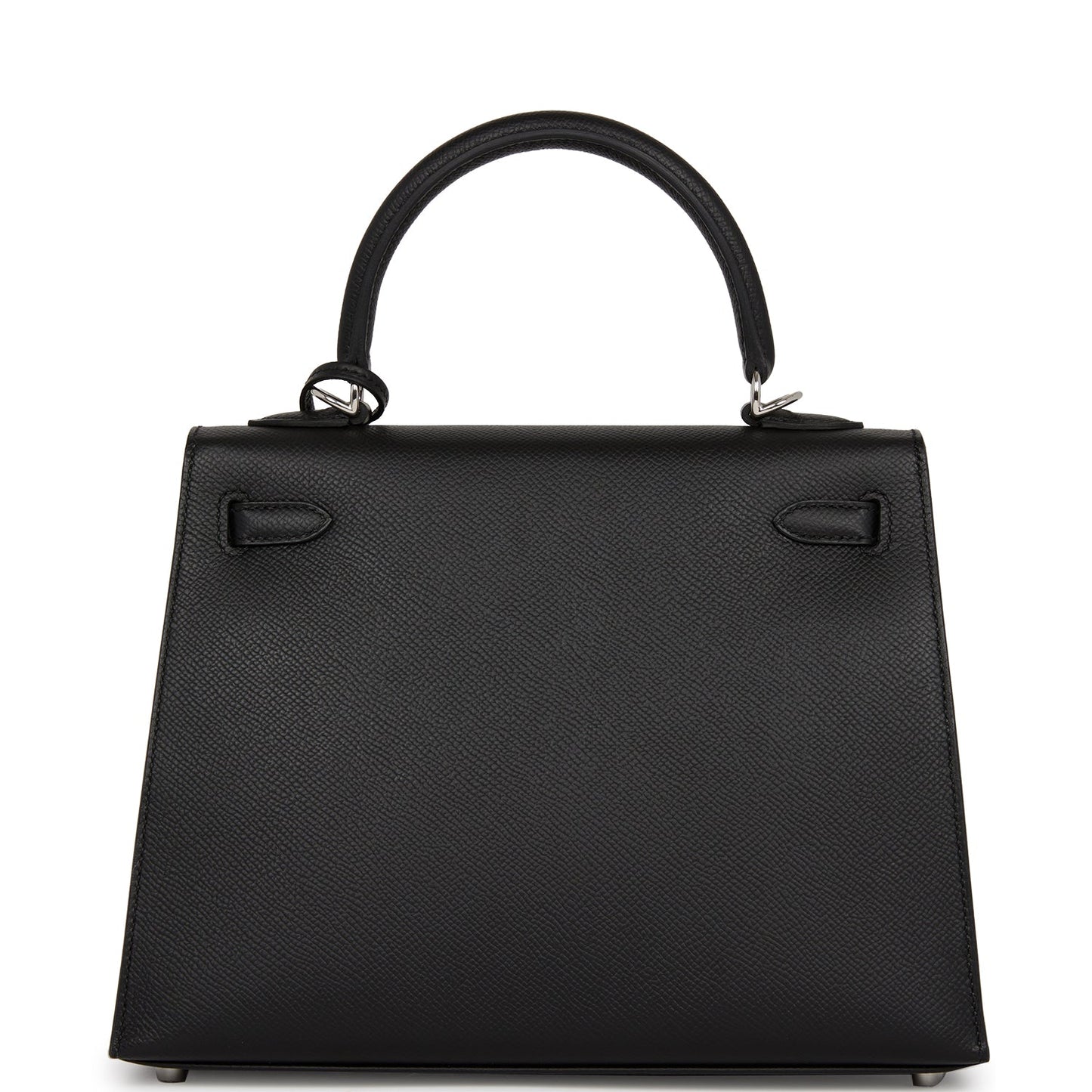 Hermes Kelly Sellier 25 Black Epsom Palladium Hardware