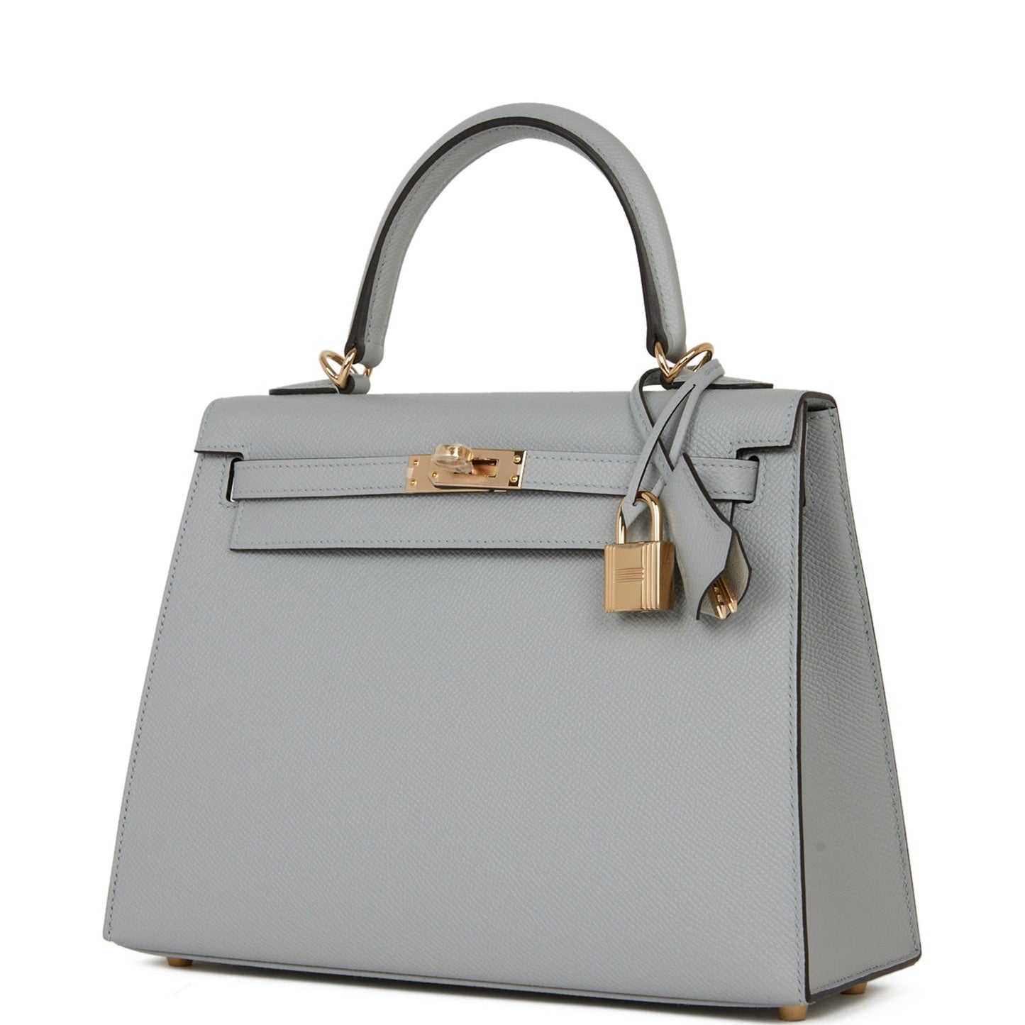 Hermes Special Order (HSS) Kelly Sellier 25 Bleu Glacier Verso Epsom Permabrass Hardware