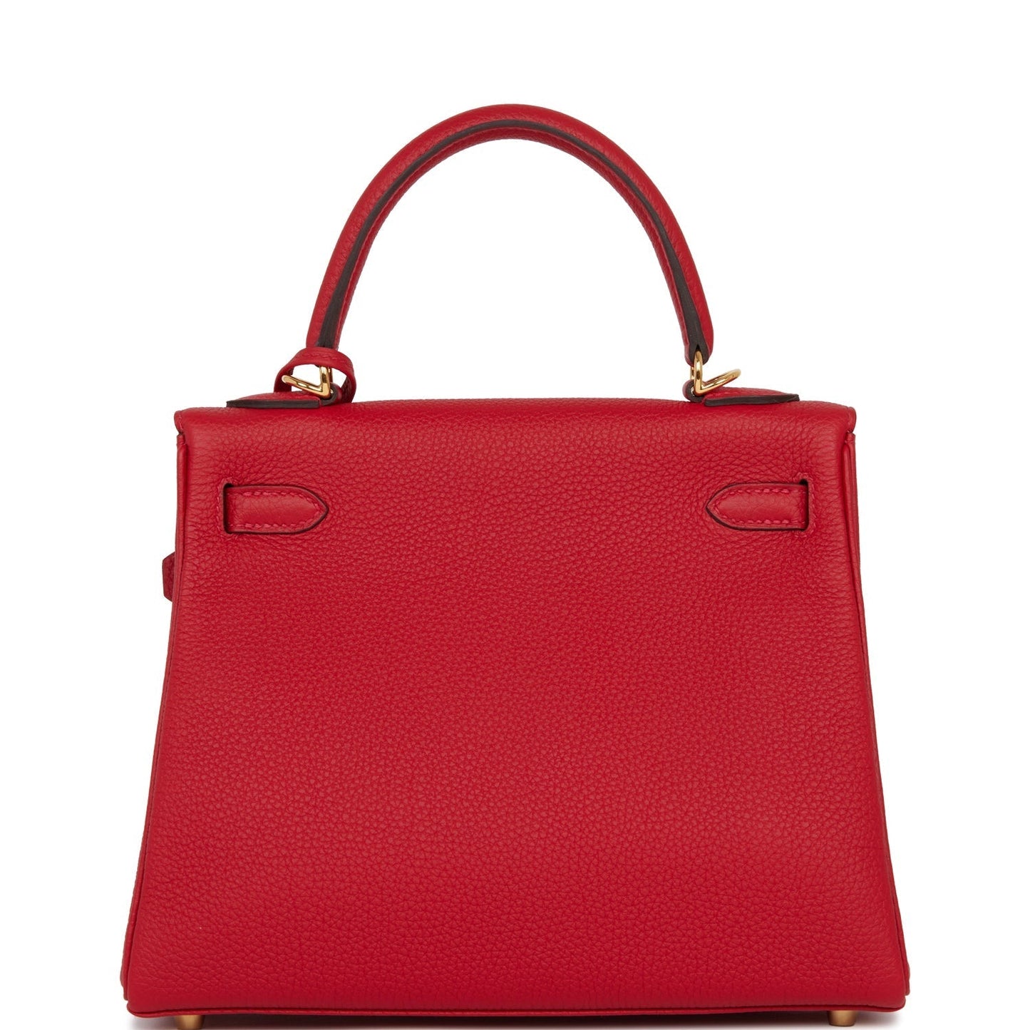 Hermes Kelly Retourne 25 Rouge Casaque Togo Gold Hardware