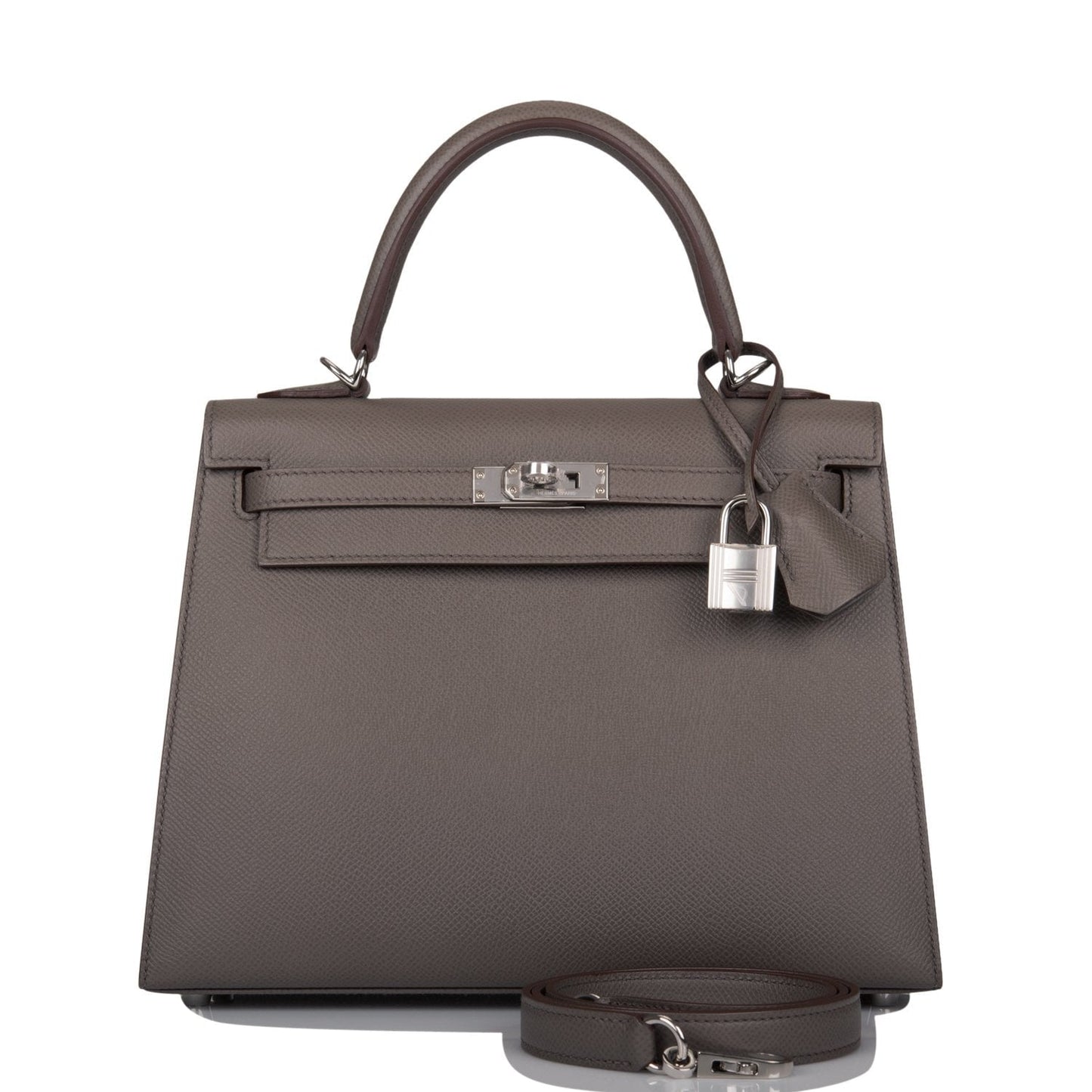 Hermes Kelly Sellier 25 Etain Epsom Palladium Hardware