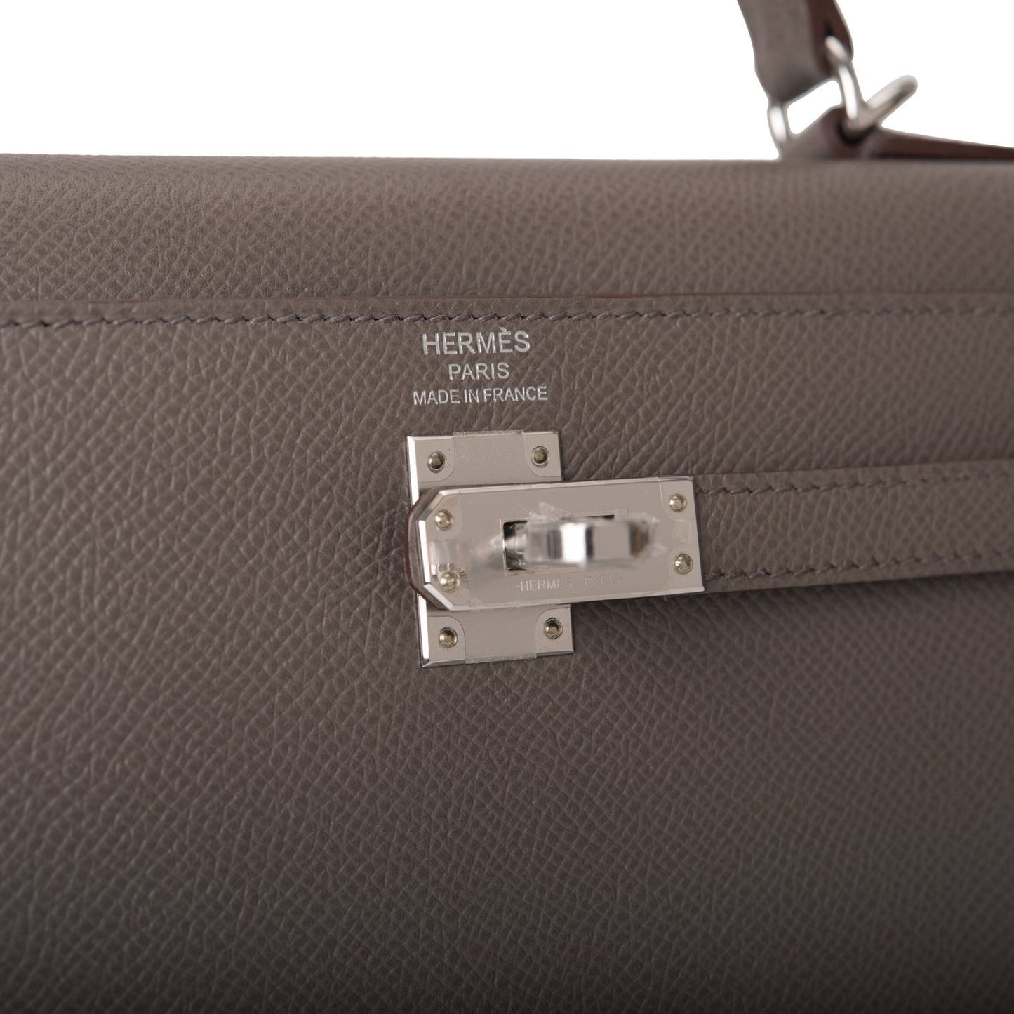 Hermes Kelly Sellier 25 Etain Epsom Palladium Hardware