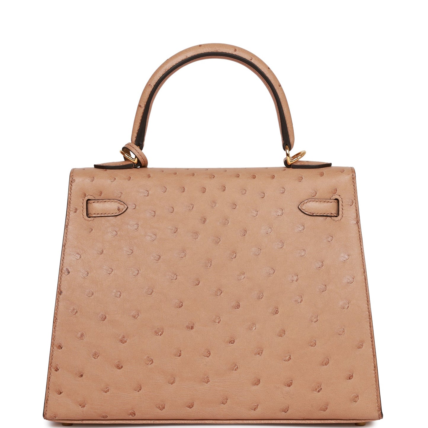 Hermes Kelly Sellier 25 Chai Ostrich Gold Hardware