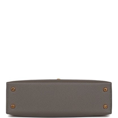 Hermes Kelly Sellier 20 Gris Meyer Epsom Gold Hardware