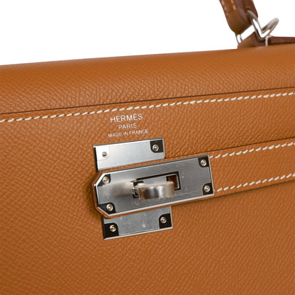 Hermes Kelly Sellier 28 Gold Epsom Palladium Hardware